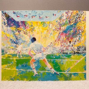 NWOT LeRoy Neiman "Stadium Tennis" Postcard, Tennis, 7 1/2" L x 5 1/2" W